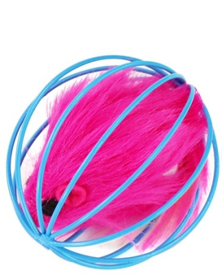 Игрушка - мячик для кошек "ИГРУЛИК", мышка,  d - 6см(1/12)