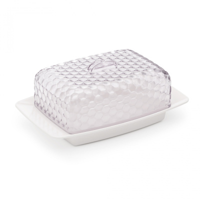 Масленка "Мозаика" (бело-прозр.) пласт.(28)