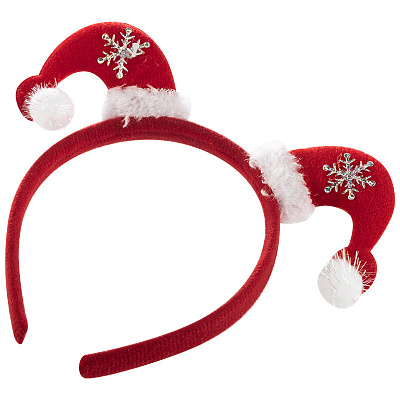 Ободок новогодний 15*20 "Колпачки" CYM2210168 (пласт.фетр,полиэст.)(1/12)