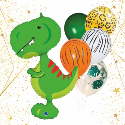 Набор шаров 6 шт "Динозавр - Веселье" (10/10)