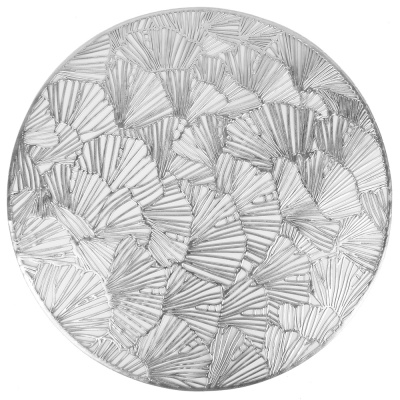 Салфетка сервировочная (плейсмат)  "Аjouré" (серебро)  d=38см (min4) (упаковочный пакет)(4/180)