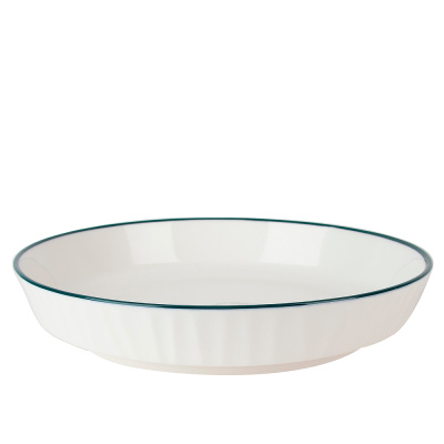 Тарелка "Notele.Green" d=21см. v=700мл. (без индивидуальной упаковки) фарф. (1/30)