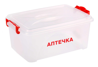 Контейнер "Аптечка" 7,5л прямоугольный (с ручками) пласт.(уп.10)