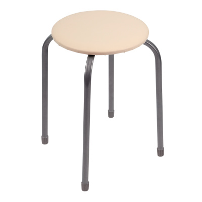 Табурет "Эконом" (ТБ1/СЛ слоновая кость) 450х450 (1/10)