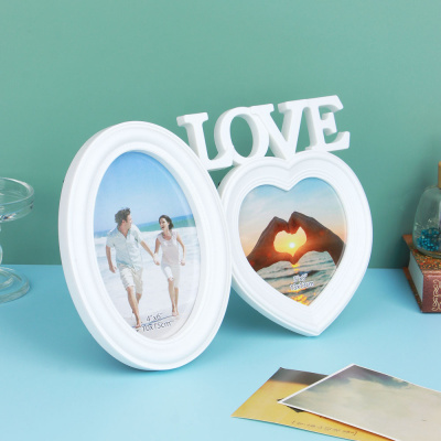 Фоторамка (коллаж) на 2 фото18,5x27 см, размер фото 10x15 см, пластик (1/72)