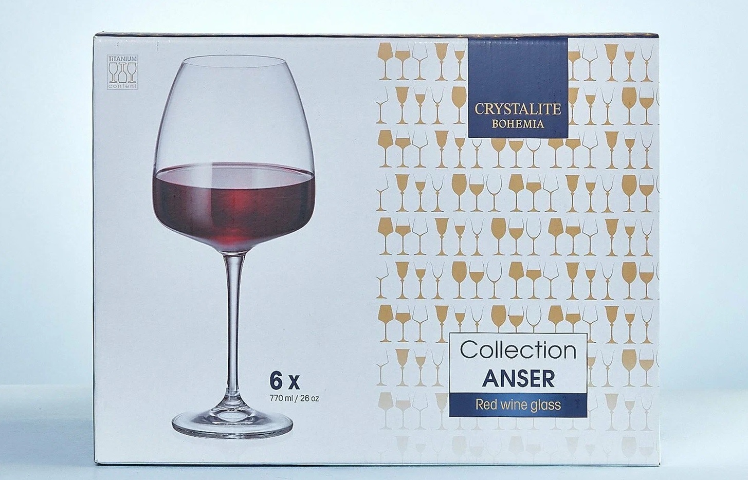 Набор для красного вина 6шт "ANSER", 770 мл (1/4)