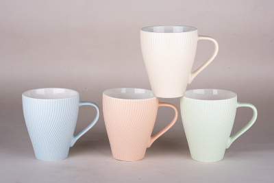 Кружка 350мл микс (4диз) (фарф.) (12/48)