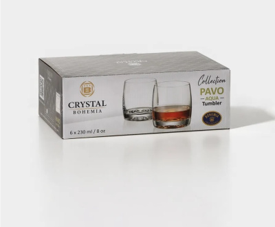 Набор стаканов 6пр 230 мл "PAVO AQUA" для виски (1/8)