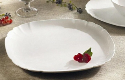 Тарелка 25см обеденная ЛОТУСИЯ (ударопр.стекло) (6/24)