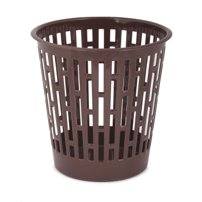 Корзина д/мусора "Матрица" 9л (коричневый) пласт.(уп.8)