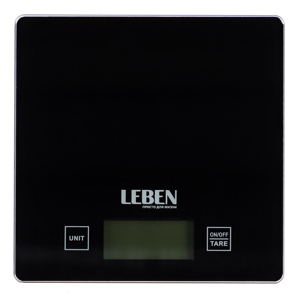 Весы кухонные электрон до 5кг стекл платформа, LEBEN (1/20)