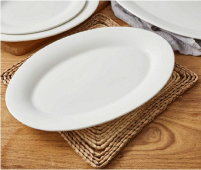 Блюдо 25*17см овальное фарф.(12/50)