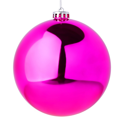 Шар 14см пластик, фуксия СНОУ БУМ (1/24)
