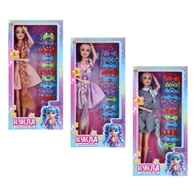 Кукла с аксессуарами "На вечеринку" пластик, 16x5x32см, 2 диз ИГРОЛЕНД (3/72)