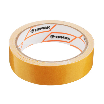 Клейкая лента двухсторонняя 25мм х 10м, (полипропилен, инд.упаковка) ЕРМАК (1/72) Клейкая лента двухсторонняя 25мм х 10м, (полипропилен, инд.упаковка) ЕРМАК (1/72)