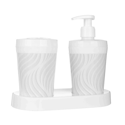 Набор для ванной комнаты BREEZE 2 предмета на подставке wave, пластик пб (1/12)