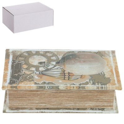 Шкатулка-книга L11 W5 H17см(дерево,текст.мат.полим.мат.металл) (1/36)