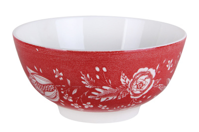 Салатник 15см 670мл. Тюльпаны красный фарф. (6/36)