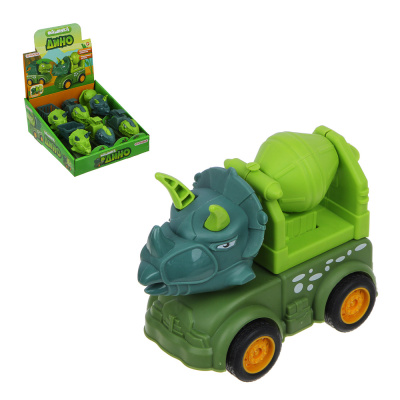 Машинка инерционная Дино-спецтехника, зеленая, ABS, 13,5x10,5x5,7см ИГРОЛЕНД (6/120)