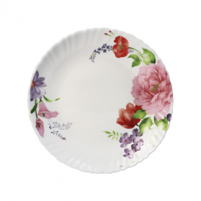 Тарелка 190мм мелкая "Камелия" стекло(6/48)    