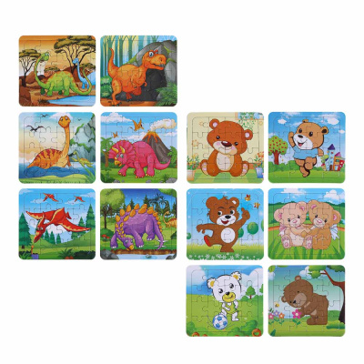 Набор д/творчества "Пазл-раскраска" 6 штук, 16,5х2,3х20см, картон, 2диз ХОББИХИТ (1/96/192)