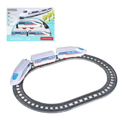Железная дорога "Скоростной экспресс", PP, PS,пласт, движение, 2хАА, 28х20х5см ИГРОЛЕНД.(1/36)