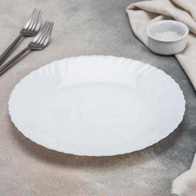 Тарелка 25см обеденная ФЭСТОН (perfo box) (ударопр.стекло) (6/24)