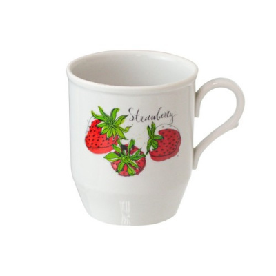 Кружка 350 мл Русское поле Клубничное настроение (фарфор) , р.4 (24)