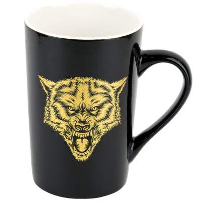 Кружка фарфоровая (имитация золота) "Хищник" v=410мл. (min6) (транспортная упавковка)фарф.(6/36)