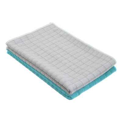 Тряпка для пола из микрофибры в клетку 50*70см VETTA (4цв) (6/6/120)