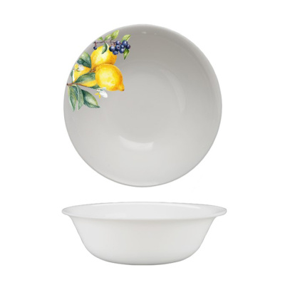 Салатник, опаловое стекло, 1380мл, 23х6.6см MILLIMI Лимоны (6/18)