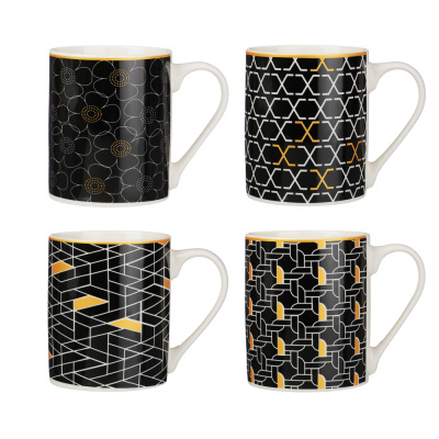 Кружка Калейдоскоп, 370мл, фарфор, 4 диз MILLIMI (12/48)