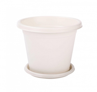 Горшок цв. "Эконом" 2л с/под (белый) пласт (уп.30)