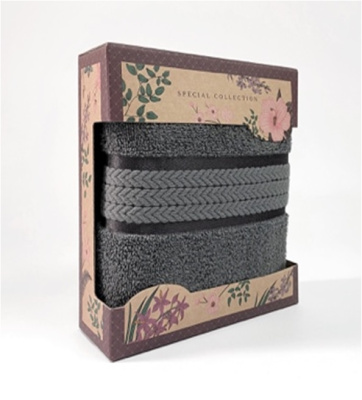 Набор подарочный "ВДОХНОВЕНИЕ" АМУР 50х90 (1шт), 400 гр./м2, серый (1)