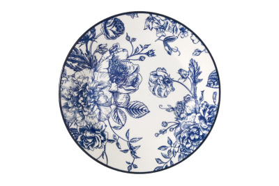 Тарелка 20см десертная "Blue posy" фарф (12/60)