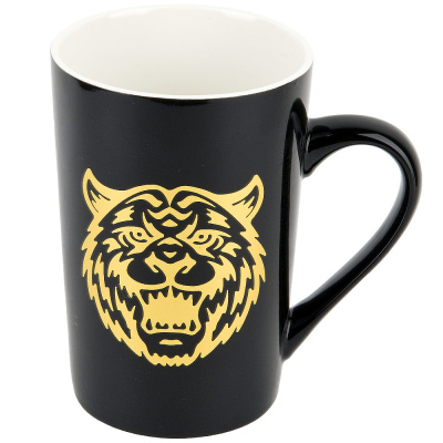 Кружка фарфоровая (имитация золота) "Хищник" v=410мл. (min6) (транспортная упавковка)фарф.(6/36)