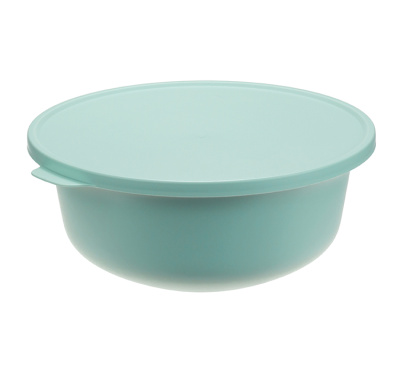 Миска ТЭСТИ 2,2л с крышкой Морская волна пласт.(1/16)