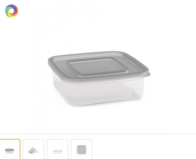 Емкость для СВЧ 0,4л (квадрат), пласт.(1/28)