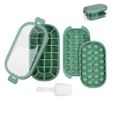 Набор форм д/льда с контейн. 23х12х9,5см, 54 ячейки, совок, пластик SATOSHI (1/40)