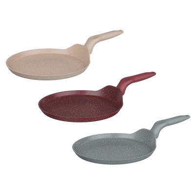 Сковорода литая блинная d24см, АП мрамор, индукция, 3цв  тм SATOSHI Мари (6/6)