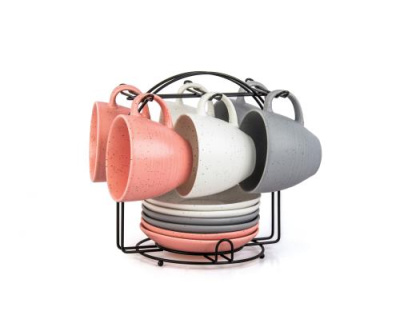 Набор чайный 12 пр.240мл. на метал.стенде. керам (1/4)     