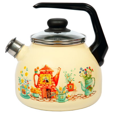 Чайник 3,0л со св. ЧАЙНЫЙ ДОМИК эмаль(4)