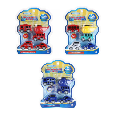 Набор машинок "Мини-машинки", пластик PP, 15х19,5х3,5см ИГРОЛЕНД (1/144)