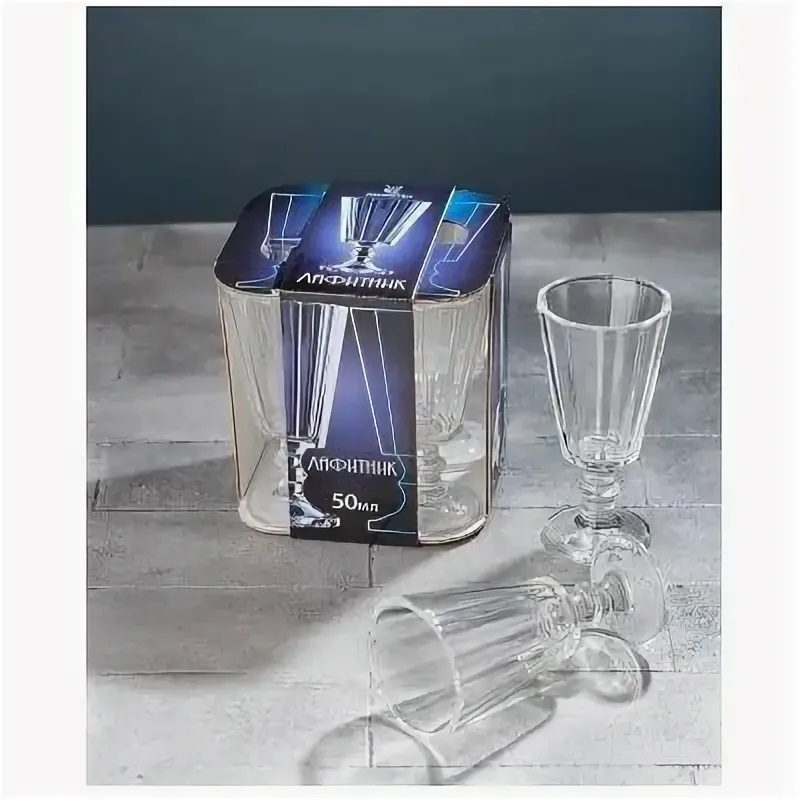 Набор лафитников 50мл. 4шт.(Гладкий) (стекло) (1/16)