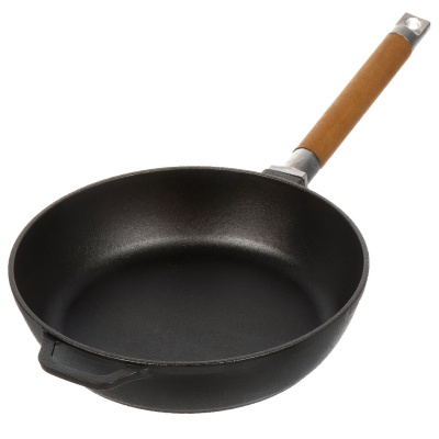 Сковорода чугунная д. 240 со съемной ручкой без крышки ГАРДАРИКА (1/8)