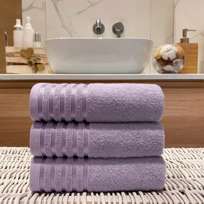 Полотенце махровое ГАРМОНИЯ 40х60, 400гр./м2, лавандовый (1/10)