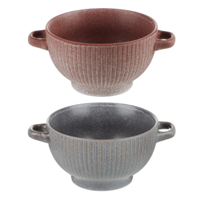 Бульонница 620мл, 17,5x13,5x8см, Матера керамика, 2 цв MILLIMI(6/24) 