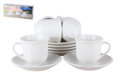 Набор кофейный 100мл Классика (фарф.)  п/уп (1/16)