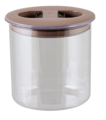 Банка круглая 0,6л для сып прод.пласт. (48)