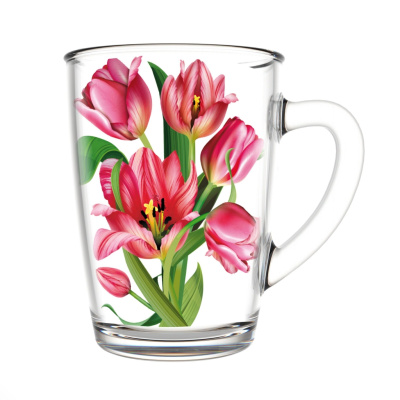 Кружка для чая 300мл "Тюльпаны" (12)